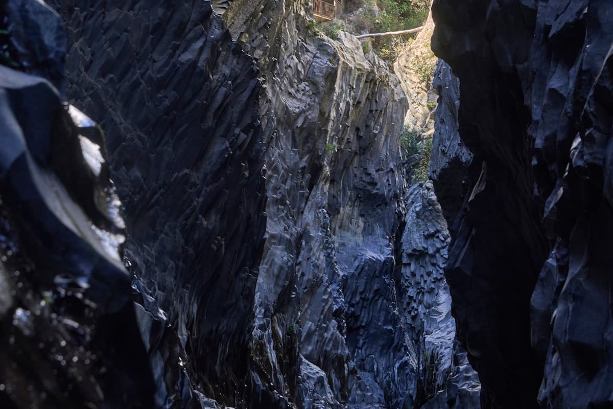 Rushing waters of Noisy River flowing through a limestone canyon