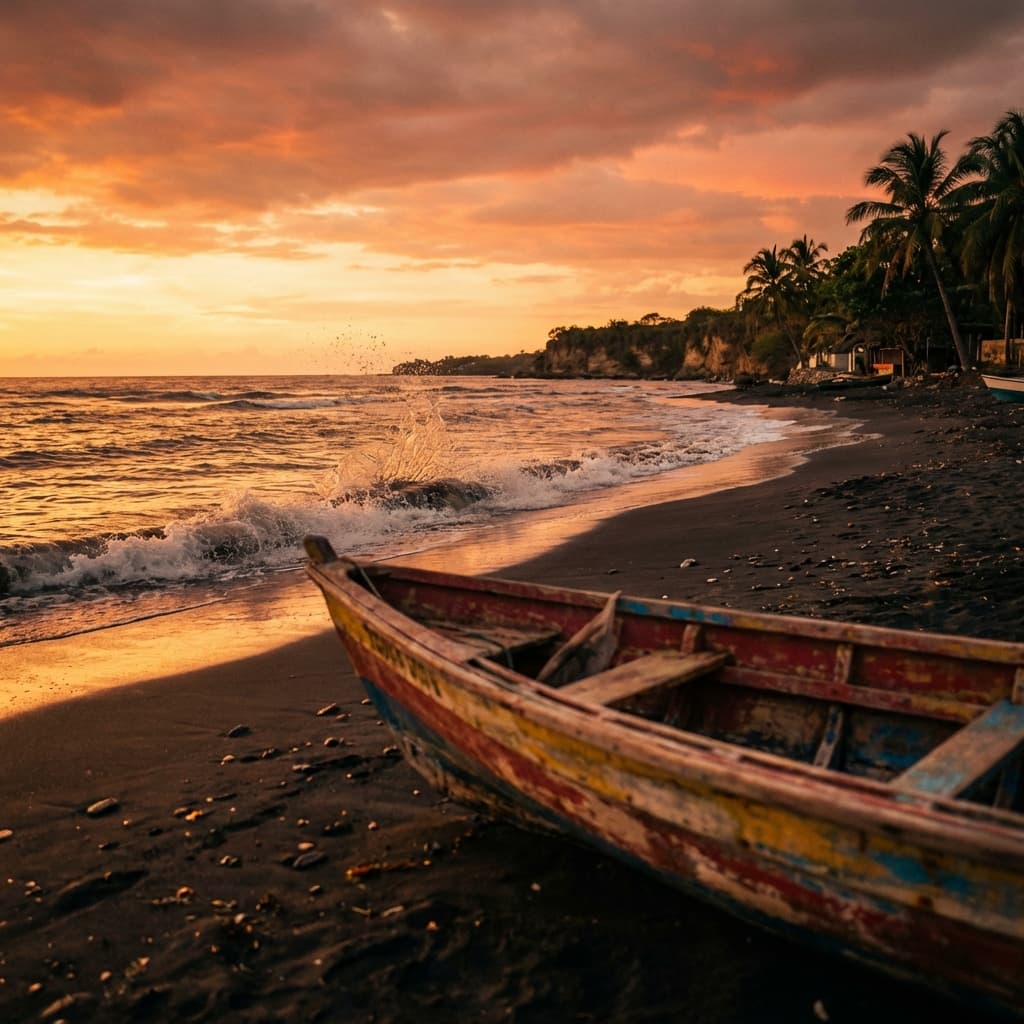 Treasure Beach, Calabash Bay at golden hour